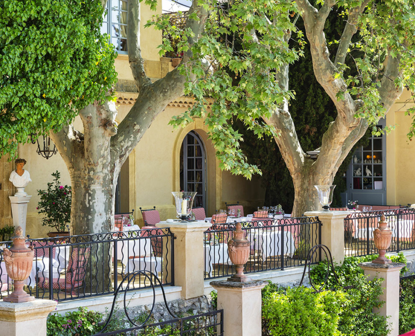 Restaurant-Terrasse der Villa Gallici, Aix-en-Provence