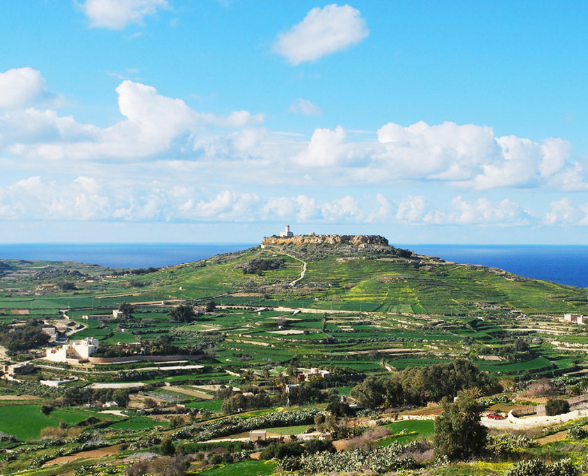 Gozo – eine intakte Kulturlandschaft, zu Füßen des Giordan Lighthouses