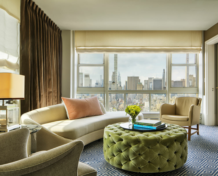 Die Rosewood Suite mit Blick auf die Upper Eastside