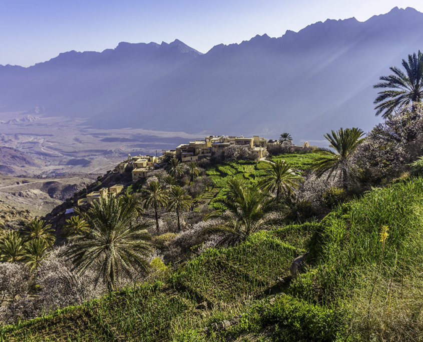 Bergdorf Wakan an der Nakhal-Awabi-Road