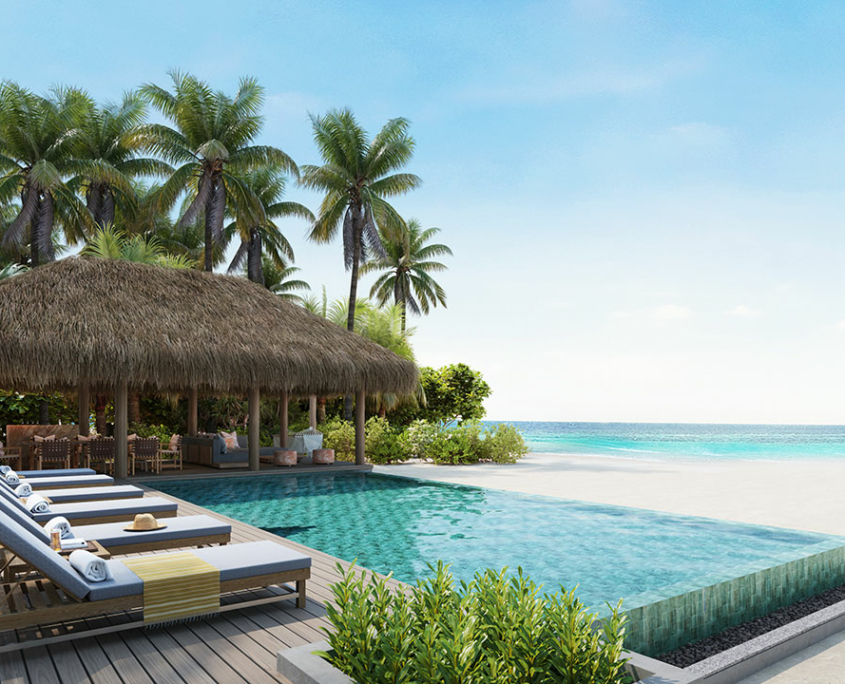 Paradiesisch: die Three Bedroom Beach Reserve des Six Senses Kanuhura