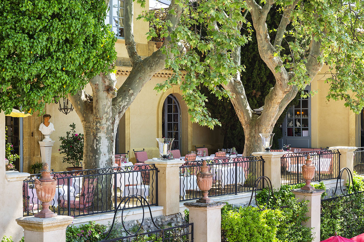 Restaurant-Terrasse der Villa Gallici, Aix-en-Provence